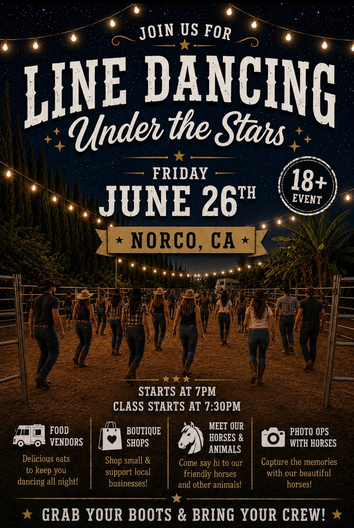 Line Dancing Under The Stars