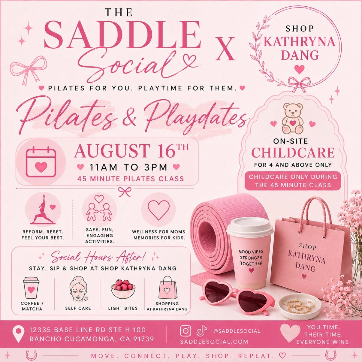 August 16th Pilates & Playdates | Mat & Childcare Included | Rancho Cucamonga