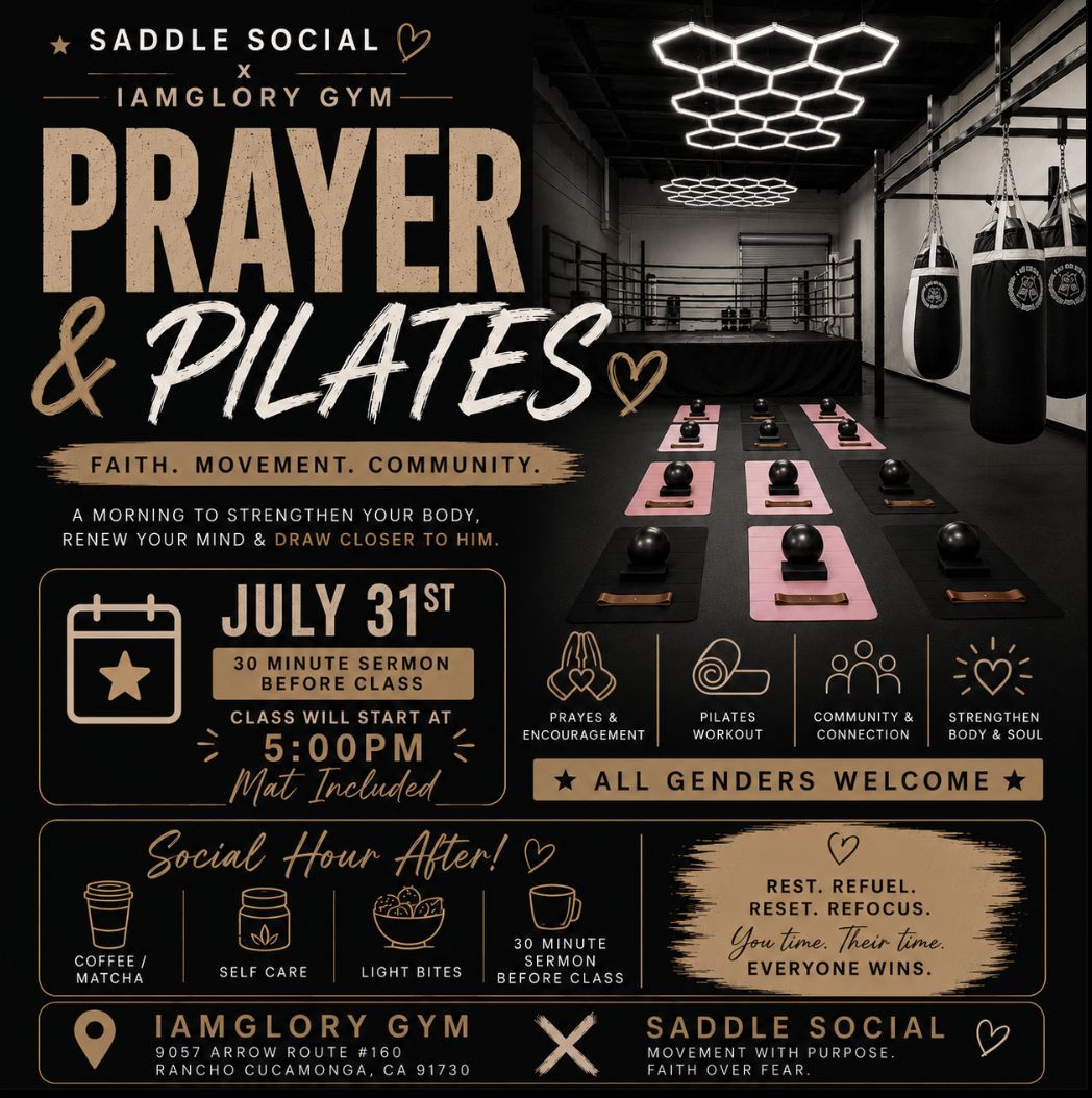 July 31st Prayer & Pilates At I Am Glory Gym Rancho Cucamonga